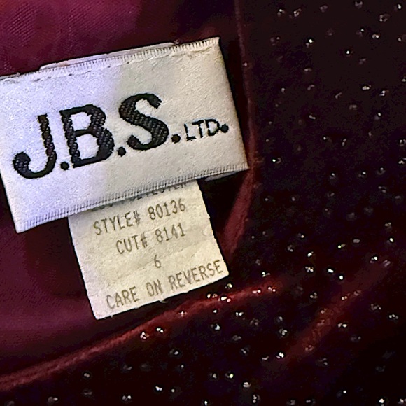 J.B.S. Deep Red Velvety Glittering Tunic - Picture 13 of 14